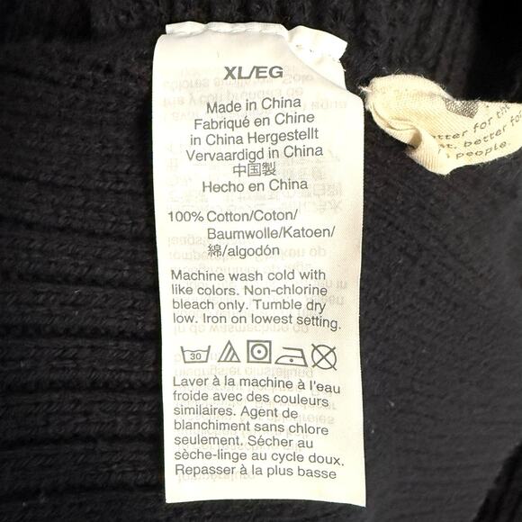 Madewell black Nolan Ribbed open front cozy cardigan sweater size XL - Picture 5 of 7